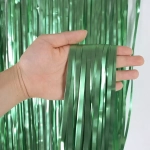 Занавес фольгированный «Дождь» ш1м, в2м (матовый), Изумруд