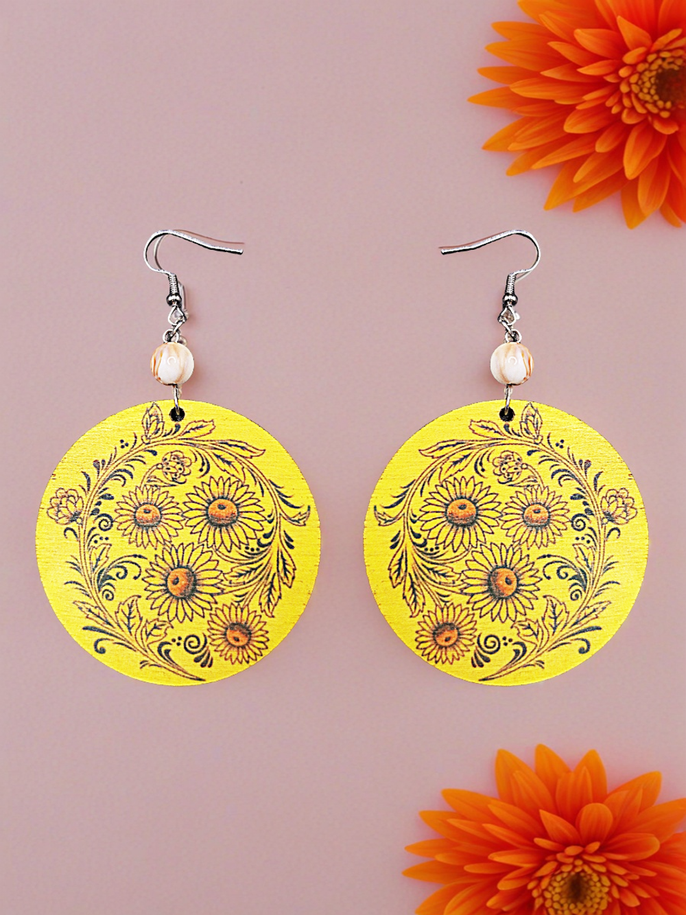 Серьги Хохлома