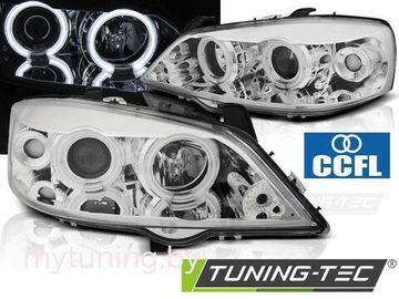 Передние фары Angel Eyes для Opel Astra G (97-04) CCFL Chrome