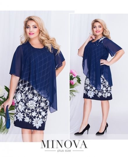 Платье 00266-белый Minova Фото 1