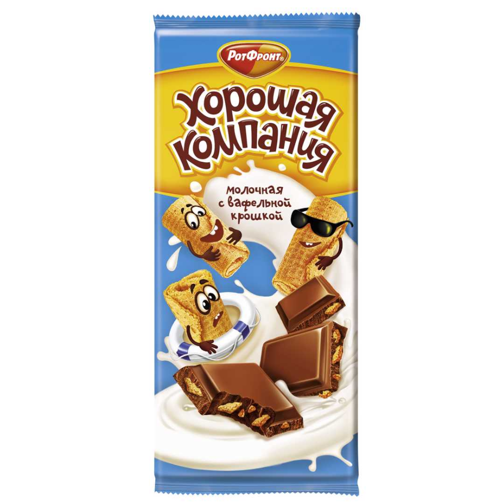 Шоколад Хорошая компания с вафельной крошкой 80 гр