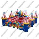 Надувной лабиринт "Циркачи", 10*10*3 м