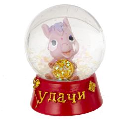GAEM Фигурка декор в стекл шаре "Лошадка", L4,5 W4,5 H5,5 см, 4в.
