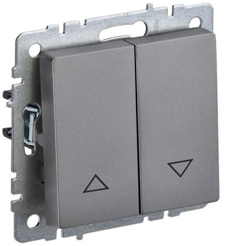 Выключатель жалюзи СП BRITE ВС10-1-5-БрС 10А механизм сталь IEK BR-V15-0-10-K46