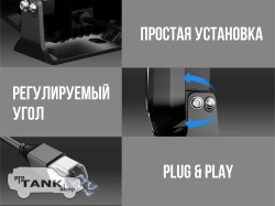 Фара светодиодная AURORA 9″ 270W c подсветкой корпуса (ДХО) Янтарный + Белый 1 шт.