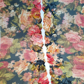 Вышивка на сетке, эластичная (комплект: правая и левая стороны)