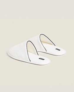ZARA HOME ДОМАШНИЕ ТАПОЧКИ, БЕЛЫЙ