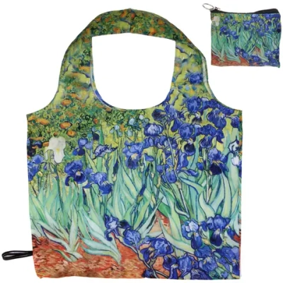 Сумка - шоппер в чехле с замком водонепроницаемая «ИДЕЯДОМА», принт ирисы, 46*55см