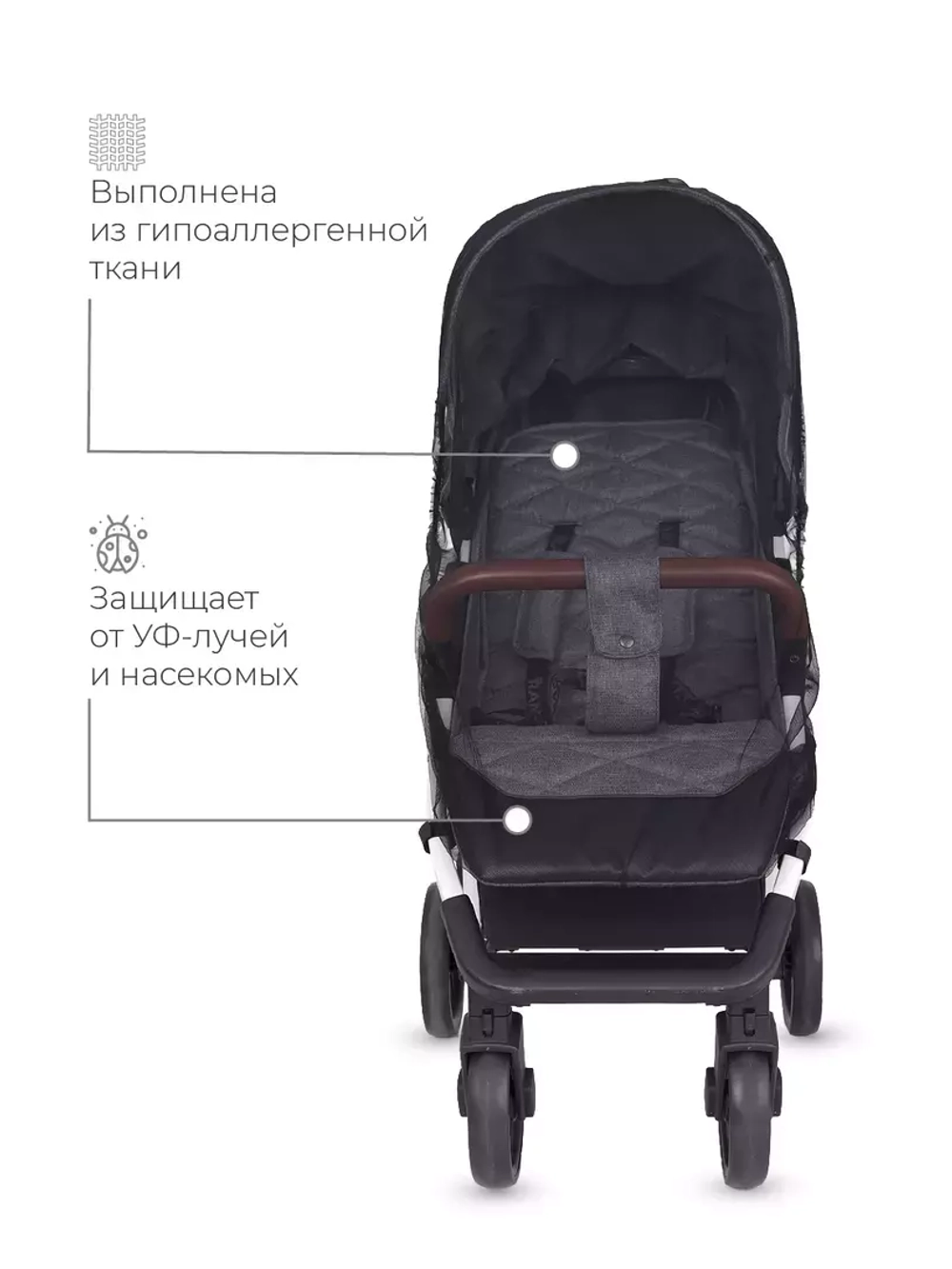 Сетка москитная №2 на прогулочную коляску "RANT"