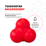 Playology жевательный тройной мяч SQUEAKY BOUNCE BALL для собак средних и крупных пород с пищалкой и с ароматом говядины, цвет красный