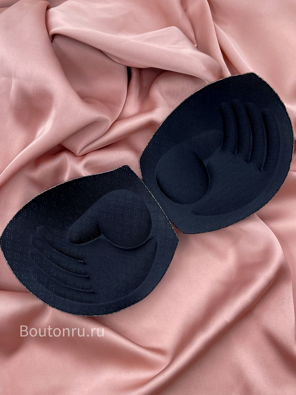 Чашки для бюстгальтера черные пуш-ап "Ладошки"