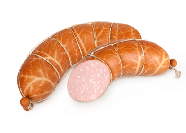 Коллагеновая оболочка для варено-копченых колбас и ветчин (100 мм.) рисунок под синюгу