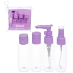 Флаконы дорожные в косметичке 4шт «COMFORT», цвет фиолетовый, (40*4мл)