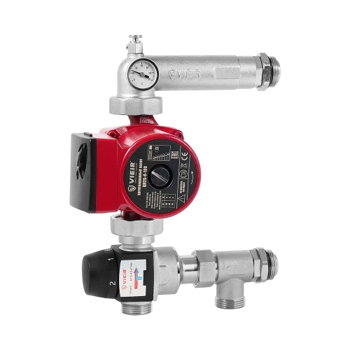 Насосно-смесительный узел VIER VR200 теплый пол 130мм 35-60