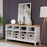 Стол-консоль Хемнэс Hemnes/Кымор, 157х74х40 см, белый/светло-коричневый