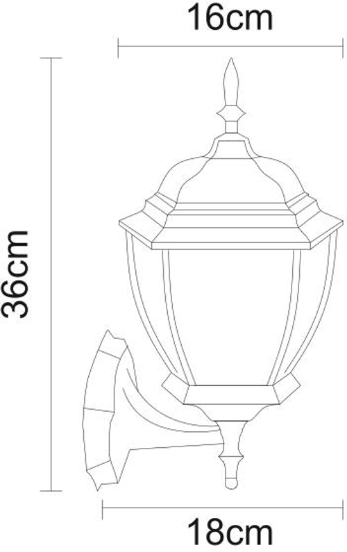 Уличный настенный светильник Arte Lamp PEGASUS A3151AL-1BN