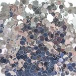 Конфетти фольга Круг, Серебро, Металлик, 1 см, 50гр.