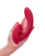 Красный вибратор с вакуум-волновым стимулятором клитора Grace (Цвет: красный)