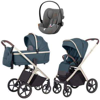 Коляска Carrello Vector CRL-6550 и автокресло Cybex Cloud G i-Size Lava Grey 3 в 1 Prime Blue