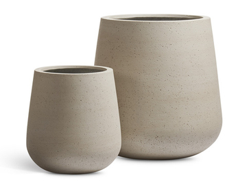 Кашпо TREEZ ERGO - Fine Rock - Design-чаша - Белый песок