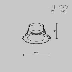Светильник встраиваемый Maytoni Spark DL094-GU10-W