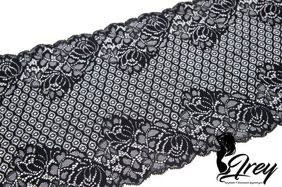 03-143 Кружево эластичное 23 см, черный