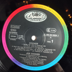 Винтажная виниловая пластинка LP Joe Cocker (Germany 1986) Shelter Me