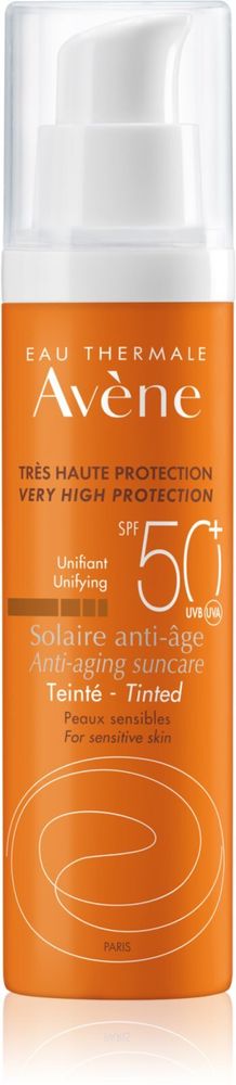 Avène защитный тонизирующий крем для лица SPF 50+ Sun Anti-Age