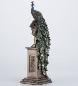 Veronese WS-1335 Статуэтка «Павлин на колонне»