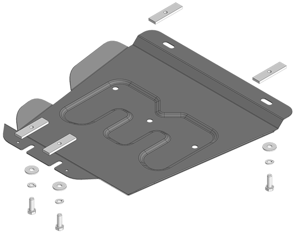 Защита КПП. 2 мм, Сталь. для Jac T8 2019-н.в., Motodor.78320