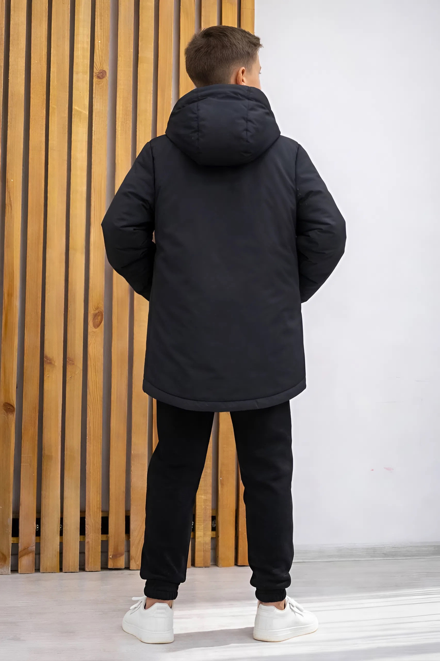 Парка демисезонная для мальчика "HN-10" черный