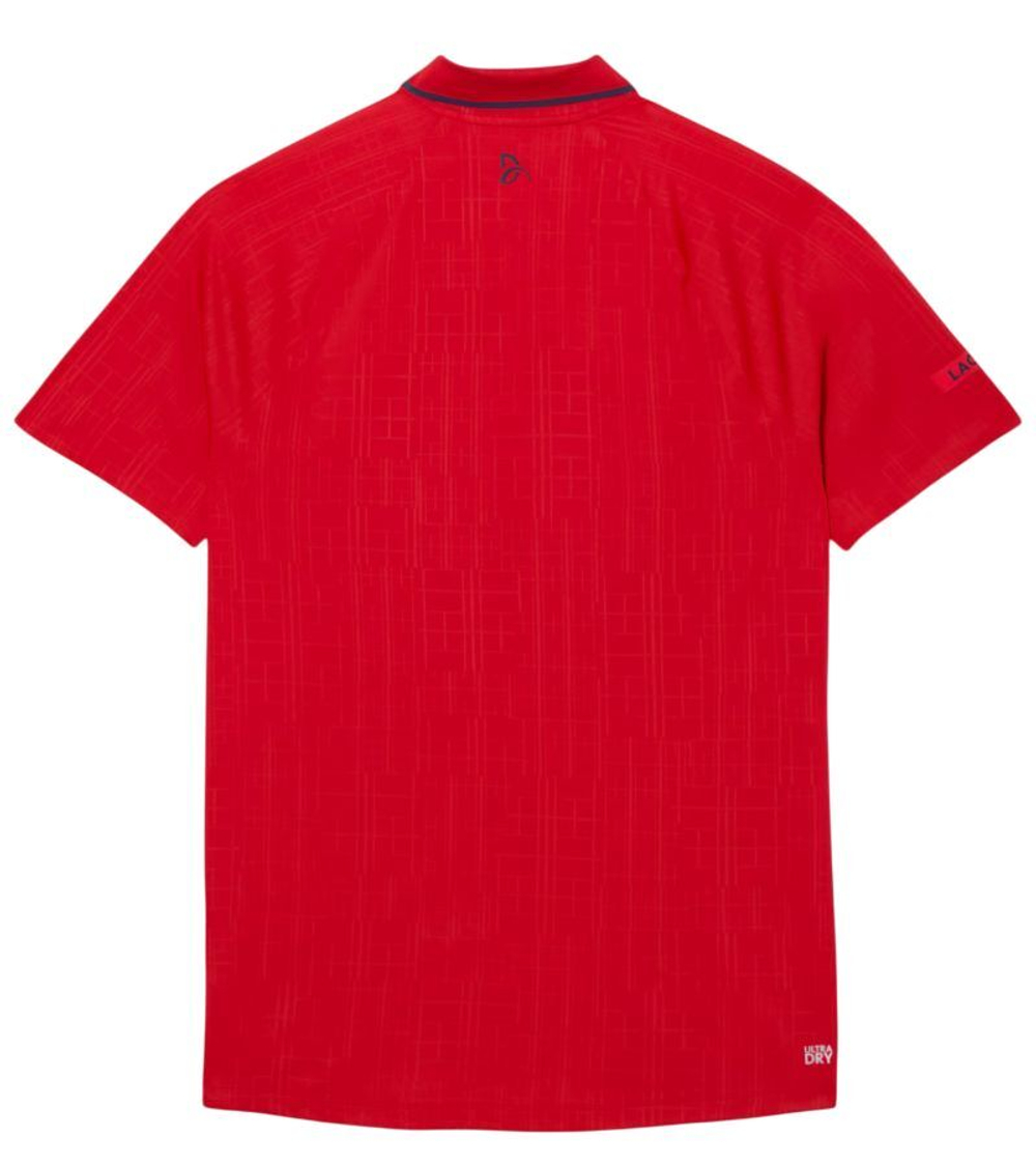 Мужское теннисное поло Lacoste Tennis x Novak Djokovic On Court - red