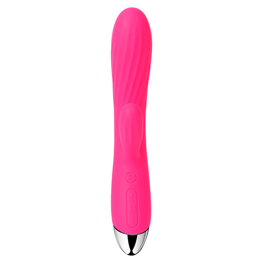 Ярко-розовый вибратор-кролик 19см с нагревом Svakom Angel Flexible Heating Rabbit Vibrator SUDV-03B-PMR
