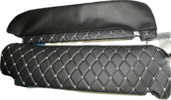 Чехлы на козырьки ГАЗель Некст и ГАЗон Некст (белая нить Бабочка)