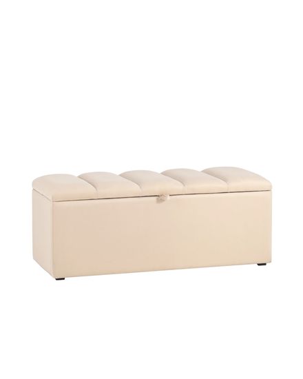 Пуф с крышкой Нильсон 2 велюр бежевый