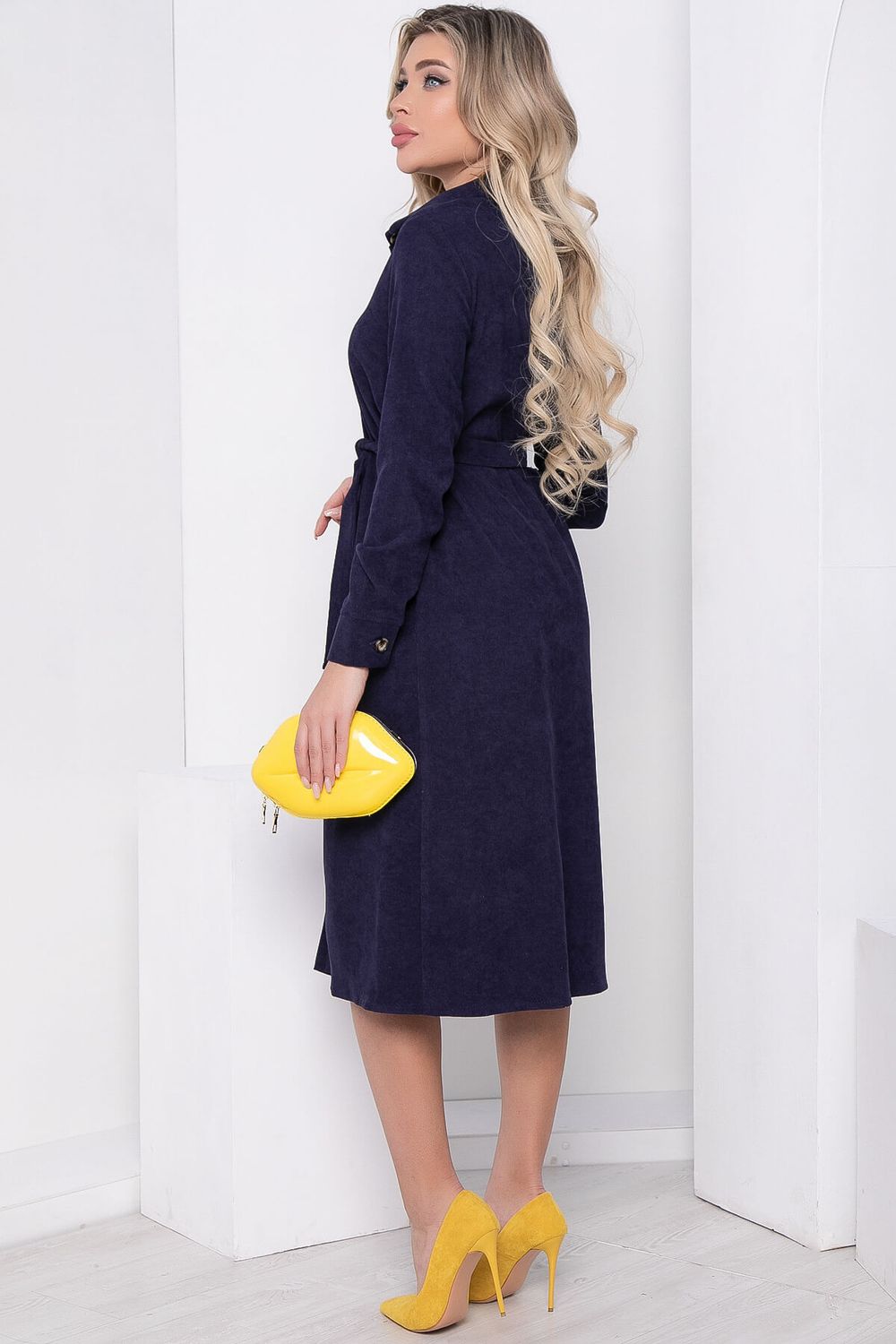 Платье рубашка "Джоанна" (синее) П8527 LT Collection