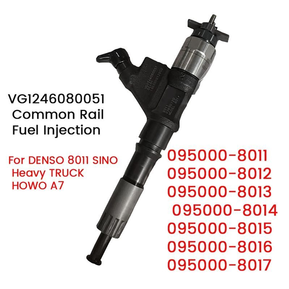 Форсунка в сборе CR HOWO D12 Euro 4 (VG1246080051) 095000-8011 denso