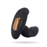 Черный силиконовый изогнутый стимулятор простаты - 14 см. (Цвет: черный)