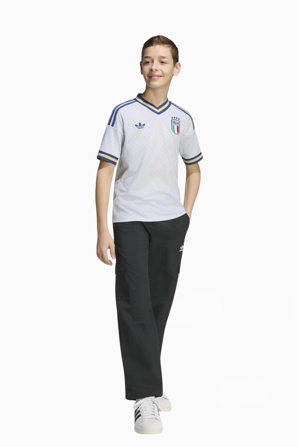Футболка adidas Originals Италия 2026 Away Junior - белый