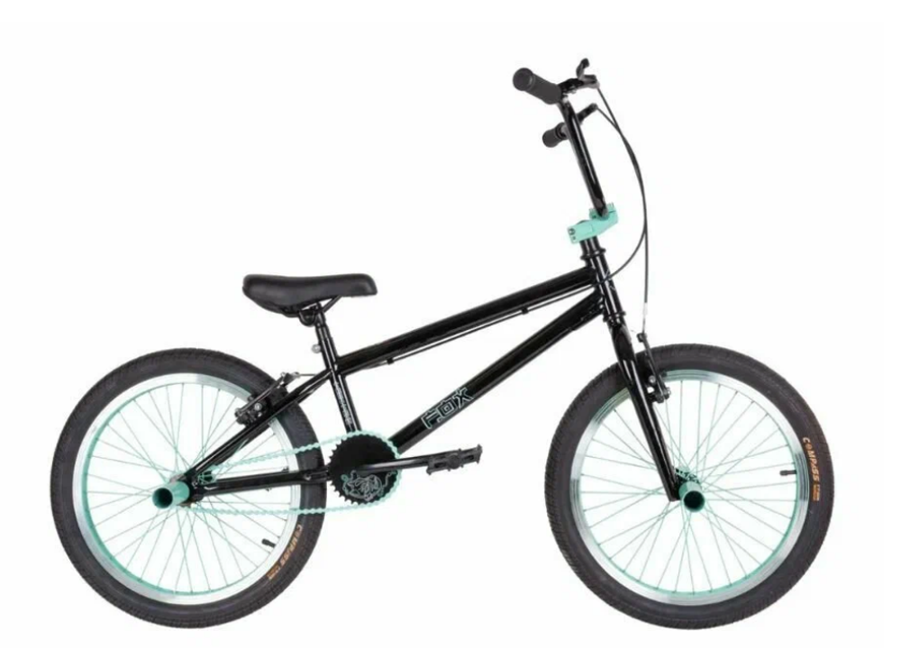 Велосипед BMX 20" Tech Team FOX черно/бирюзовый 2023