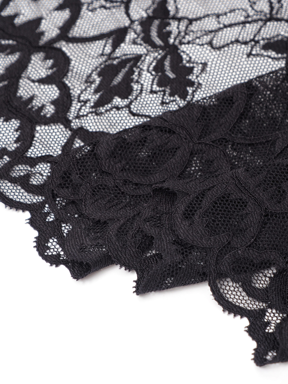 Эластичное кружево для белья черное ширина 22 см