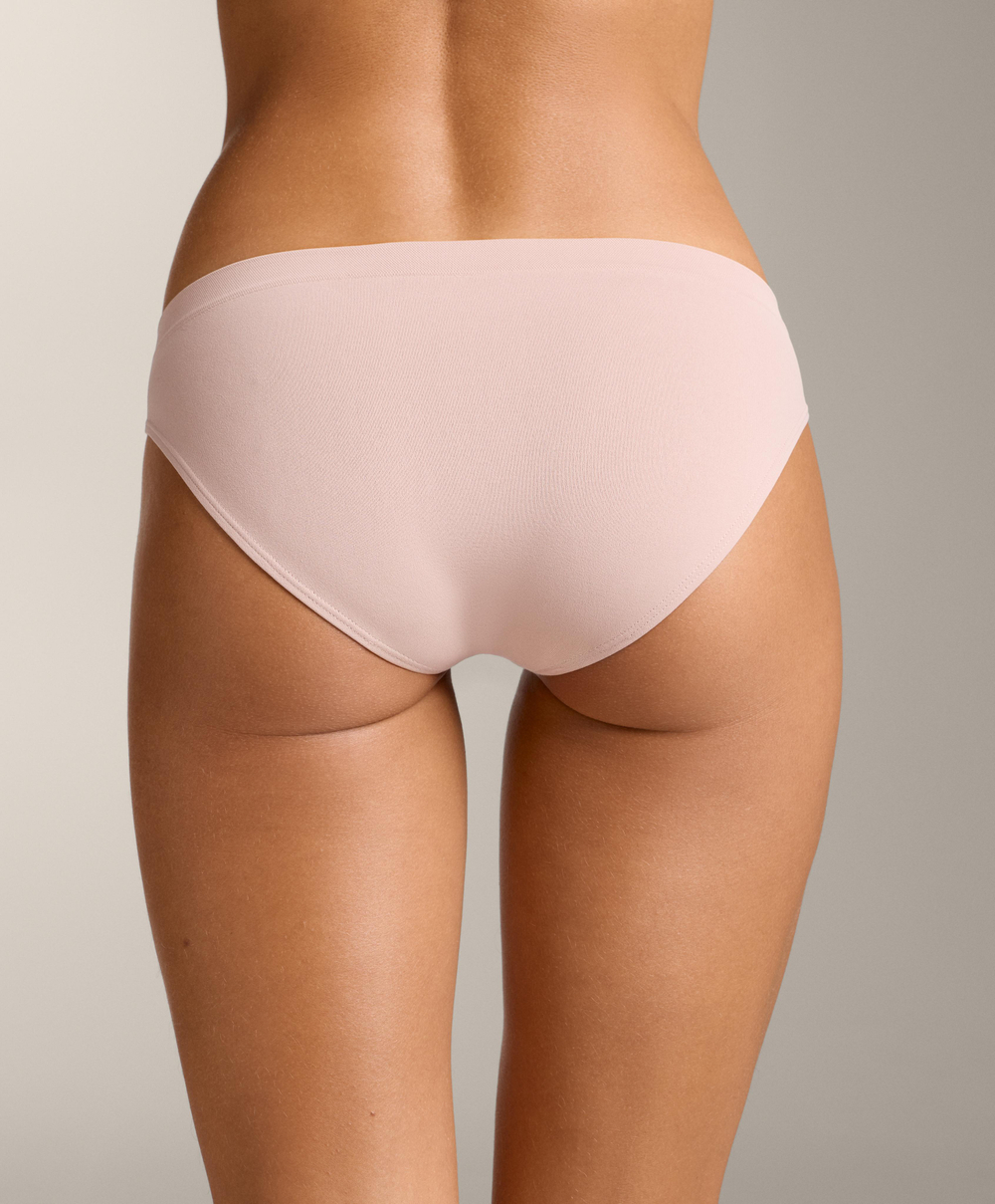 OYSHO Набор из трех пар бесшовных классических трусиков, коралловый