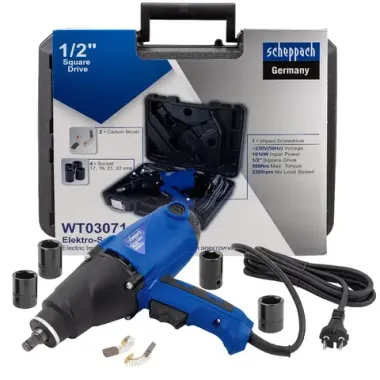 Гайковерт ударный электрический 1/2'', 1010W Scheppach Sch-WT03071