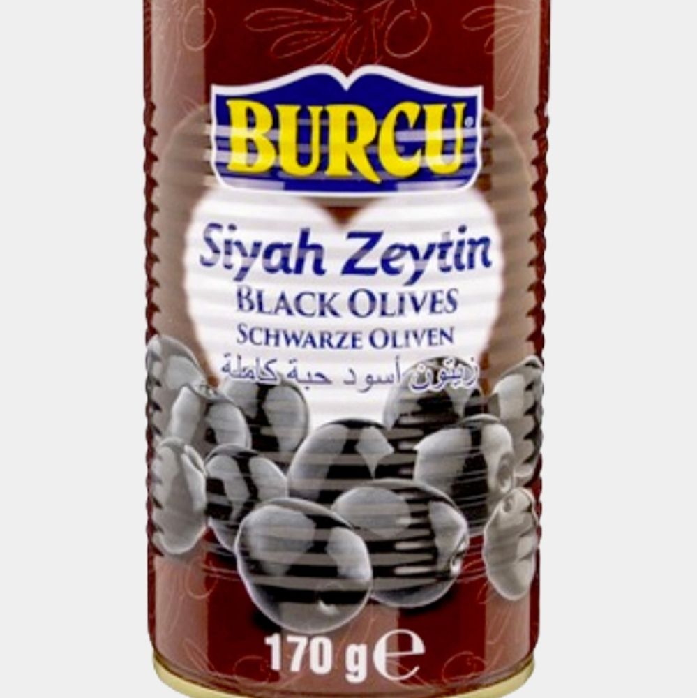 Маслины BURCU черные с косточкой 170 г