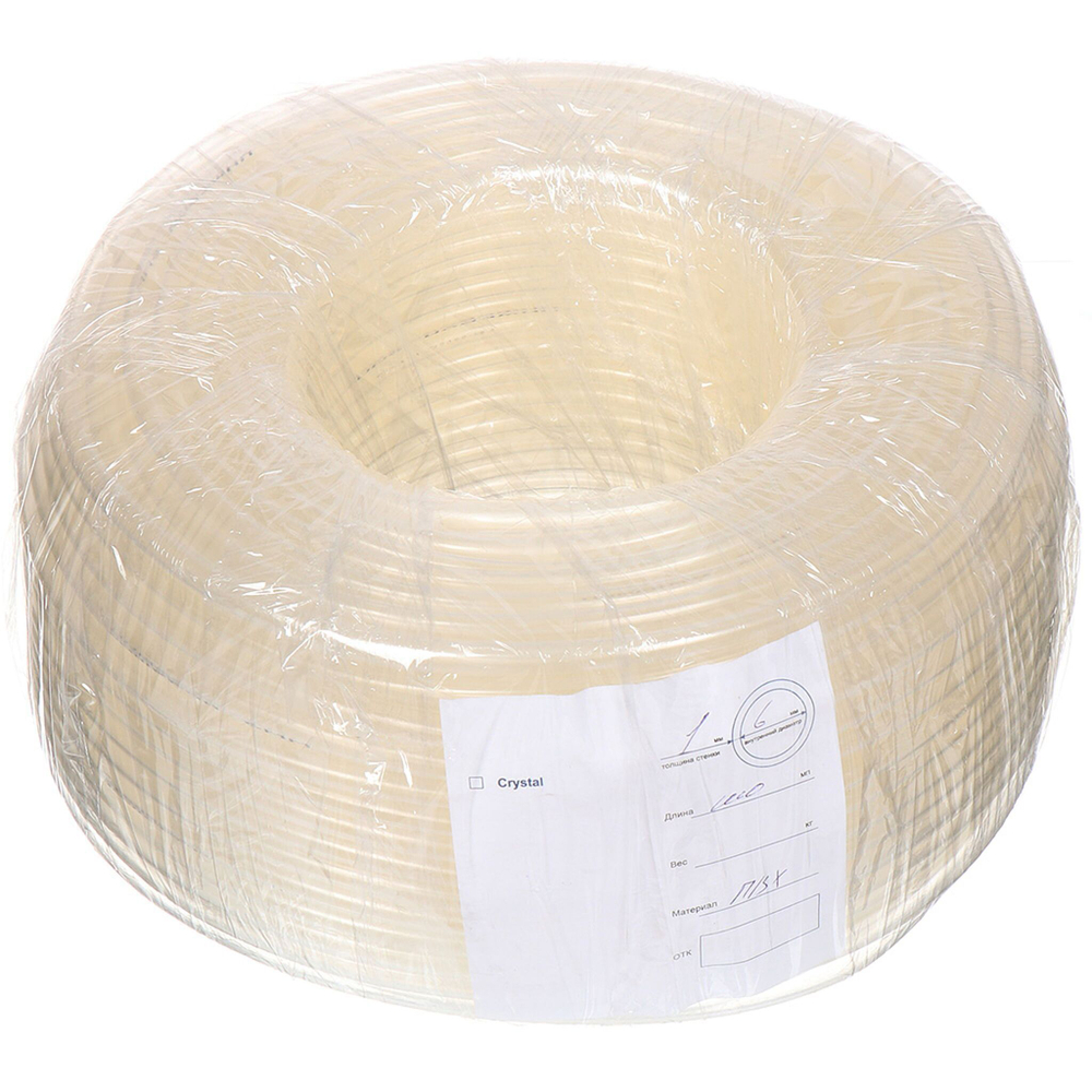 Шланг пищевой, d6х100 м, ПВХ, прозрач, 00-00000118