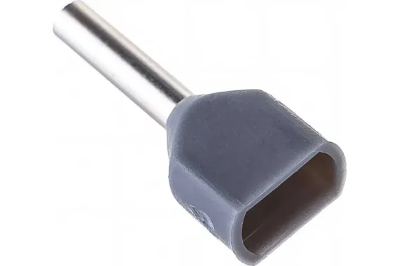 Наконечник Navigator Е2 0,75-8 втулочный изолированный серый (упаковка 50шт) 38573