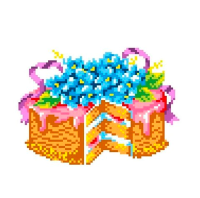 Тортик с незабудками