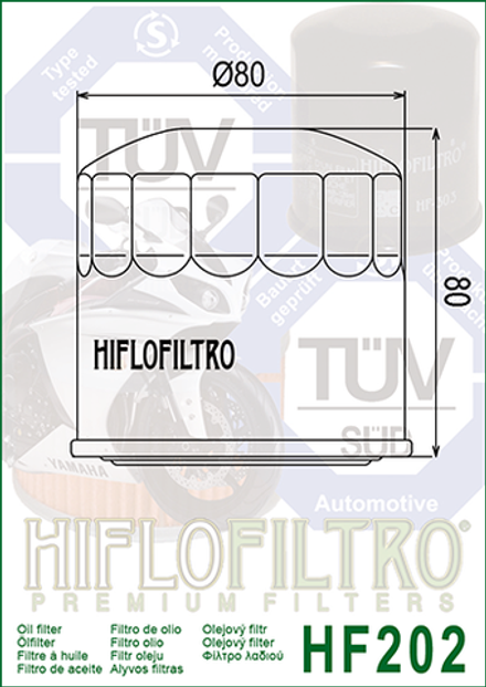Фильтр масляный Hiflo Filtro HF202