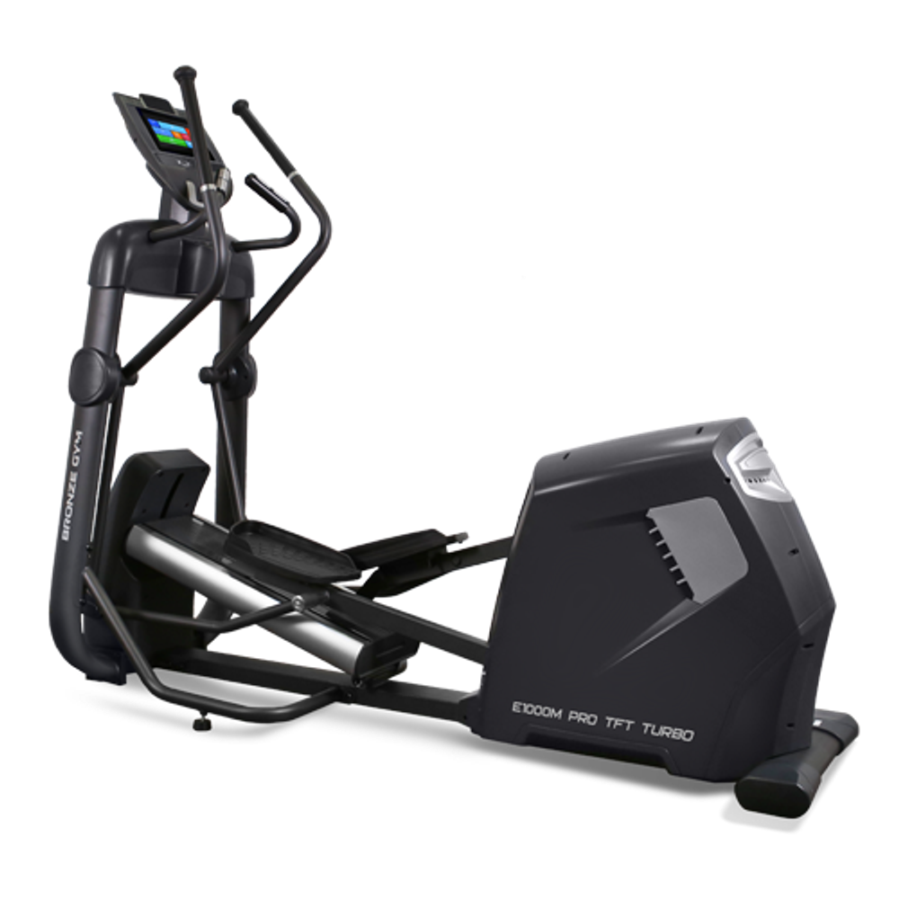Эллиптический эргометр с автонаклоном коммерческий BRONZE GYM E1000M PRO TFT TURBO