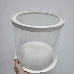 Коробка для торта ПЭТ Премиум Цилиндр 26*26*25 см (внутр высота 23 см)